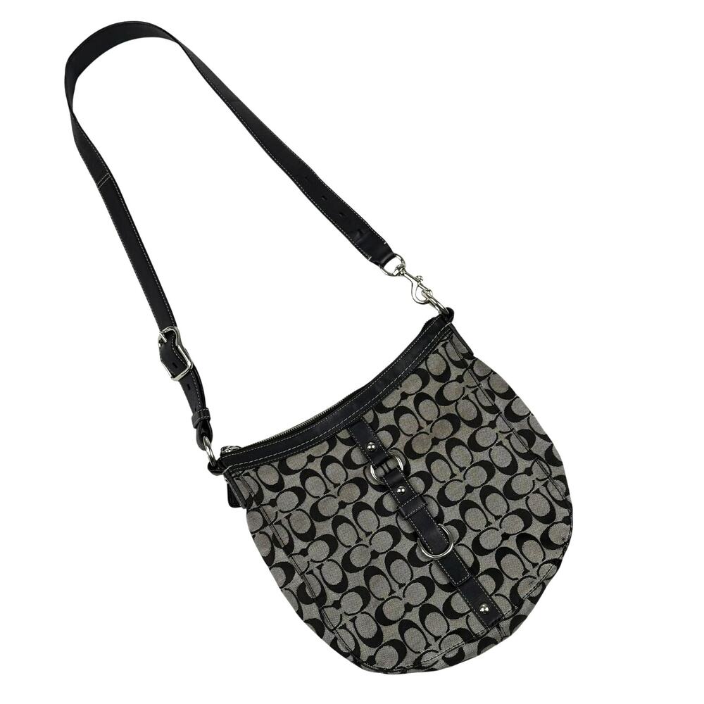 Coach Chelsea Signature Black Canvas Crossbody Messenger Shoulder Bag